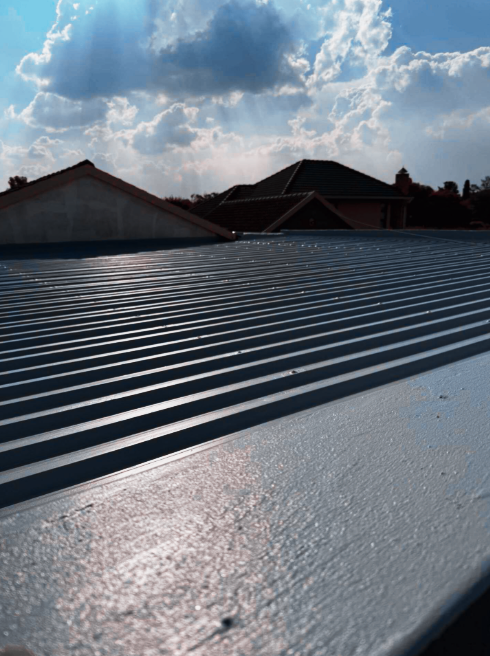 Waterproofed metal roof